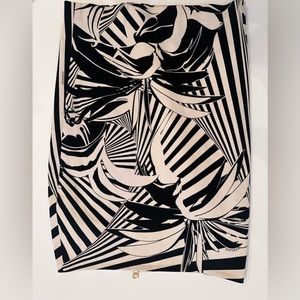Versace Black and Cream Pencil Skirt